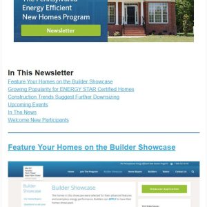 Spring Newsletter screenshot
